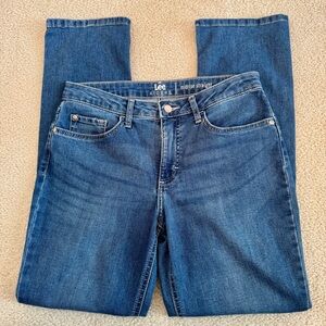 Vintage Y2K Riders by Lee Midrise Straight Leg Blue Denim Jeans Size 8